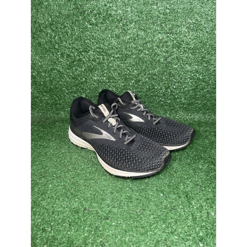 Brooks Womens Size 8 Revel 2 Black Silver Running Shoes Walking Comfort Sneakers - Picture 2 of 9